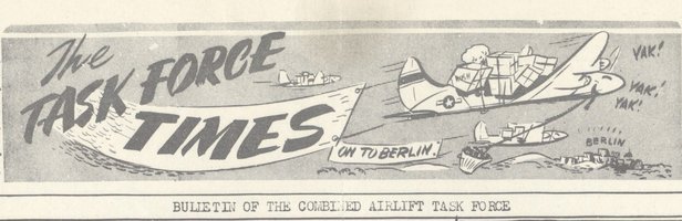 The logo of the “Task Force Times” newsletter, which was issued daily by the Anglo-American Task Force. 